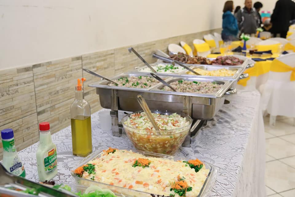 Buffet completo a domicilio com rechaud